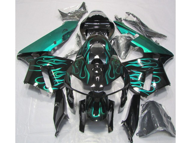2005-2006 Gloss Teal Flame Honda CBR600RR Motorcycle Fairing UK 2005-2006 Gloss Teal Flame Honda CBR600RR Motorcycle Fairing UK