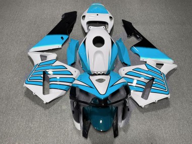 2005-2006 Light Blue and White Wings Honda CBR600RR Motorcycle Fairing UK