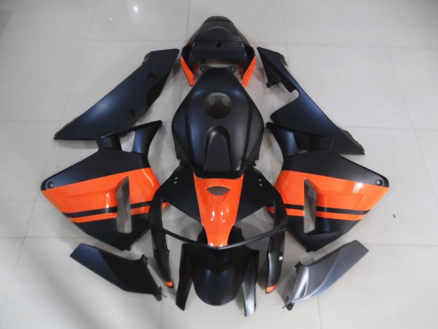 2005-2006 Matte Black & Gloss Orange Honda CBR600RR Motorcycle Fairing UK 2005-2006 Matte Black & Gloss Orange Honda CBR600RR Motorcycle Fairing UK