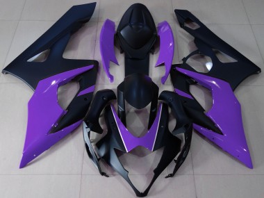 2005-2006 Matte Black & Purple Suzuki GSXR 1000 Motorcycle Fairing UK