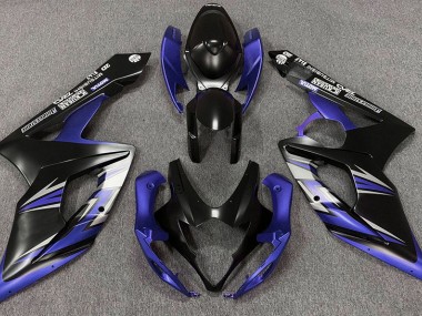 2005-2006 Matte Black and Blue Suzuki GSXR 1000 Motorcycle Fairing UK