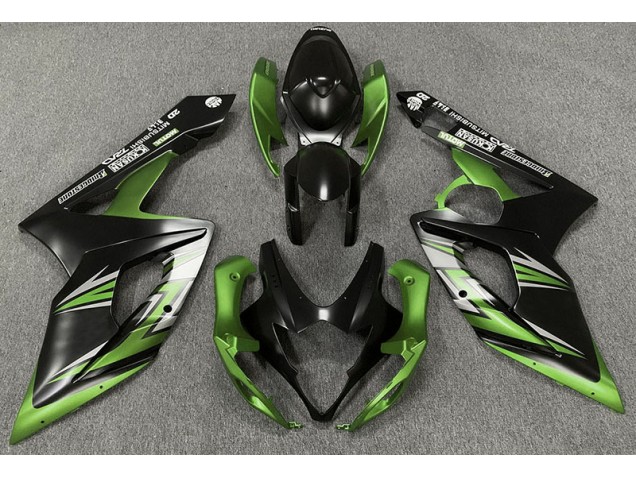 2005-2006 Matte Black and Green Suzuki GSXR 1000 Motorcycle Fairing UK 2005-2006 Matte Black and Green Suzuki GSXR 1000 Motorcycle Fairing UK