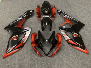 2005-2006 Matte Black and Orange Suzuki GSXR 1000 Motorcycle Fairing UK