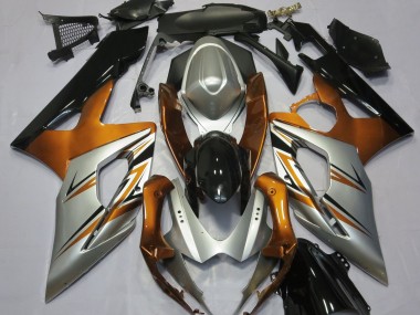 2005-2006 Orange Silver and Black Suzuki GSXR 1000 Motorcycle Fairing UK