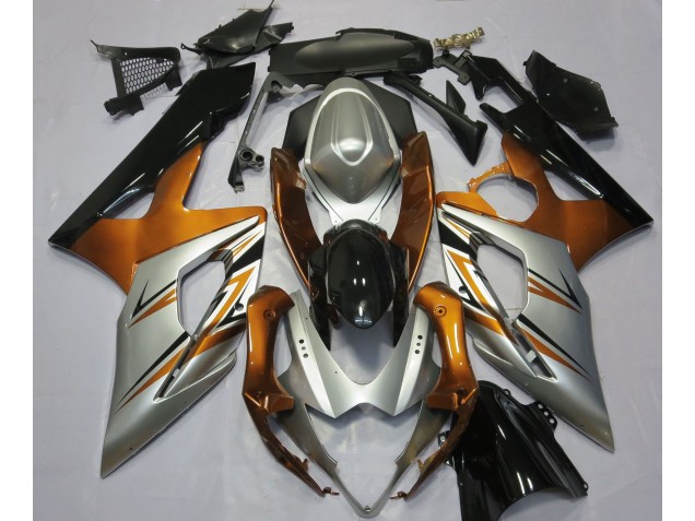 2005-2006 Orange Silver and Black Suzuki GSXR 1000 Motorcycle Fairing UK 2005-2006 Orange Silver and Black Suzuki GSXR 1000 Motorcycle Fairing UK