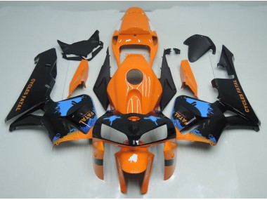 2005-2006 Orange and Black Splatter Honda CBR600RR Motorcycle Fairing UK