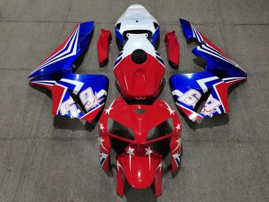 2005-2006 Red White and Blue 69 Honda CBR600RR Motorcycle Fairing UK