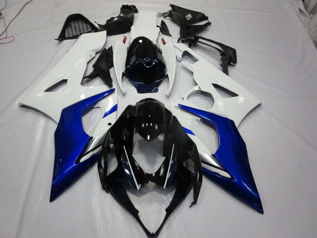 2005-2006 White and Blue Suzuki GSXR 1000 Motorcycle Fairing UK 2005-2006 White and Blue Suzuki GSXR 1000 Motorcycle Fairing UK