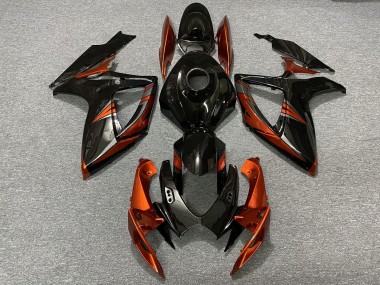 2006-2007 Black and Burnt Orange Suzuki GSXR 600-750 Motorcycle Fairing UK