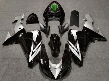 2006-2007 Black and Silver Kawasaki ZX10R Motorcycle Fairing UK
