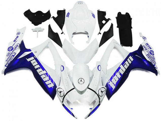 2006-2007 Blue and White Jordan Gloss Style Suzuki GSXR 600-750 Motorcycle Fairing UK 2006-2007 Blue and White Jordan Gloss Style Suzuki GSXR 600-750 Motorcycle Fairing UK