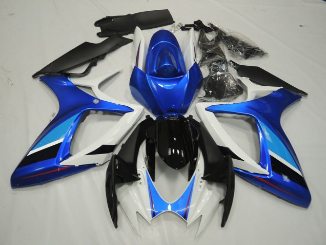 2006-2007 Blue and White Suzuki GSXR 600-750 Motorcycle Fairing UK 2006-2007 Blue and White Suzuki GSXR 600-750 Motorcycle Fairing UK