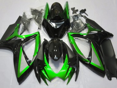 2006-2007 Gloss Green and Black Suzuki GSXR 600-750 Motorcycle Fairing UK
