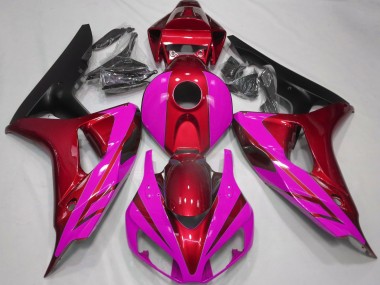 2006-2007 Gloss Red and Pink Honda CBR1000RR Motorcycle Fairing UK