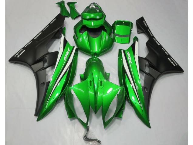 2006-2007 Green Black and White Yamaha R6 Motorcycle Fairing UK