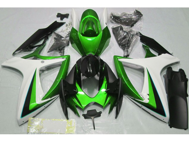 2006-2007 Green & White Suzuki GSXR 600-750 Motorcycle Fairing UK 2006-2007 Green & White Suzuki GSXR 600-750 Motorcycle Fairing UK