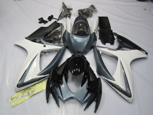 2006-2007 Grey and White Suzuki GSXR 600-750 Motorcycle Fairing UK 2006-2007 Grey and White Suzuki GSXR 600-750 Motorcycle Fairing UK