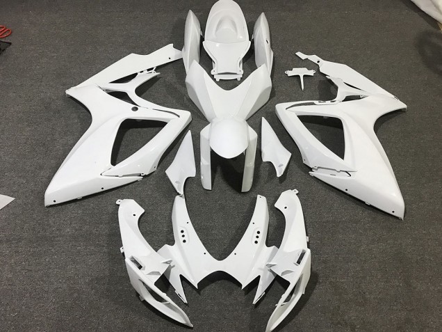 2006-2007 Matte White Suzuki GSXR 600-750 Motorcycle Fairing UK 2006-2007 Matte White Suzuki GSXR 600-750 Motorcycle Fairing UK