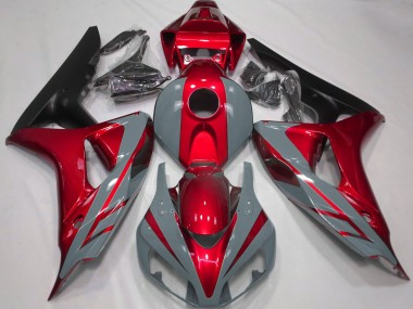 2006-2007 Nardo Grey and Red Honda CBR1000RR Motorcycle Fairing UK
