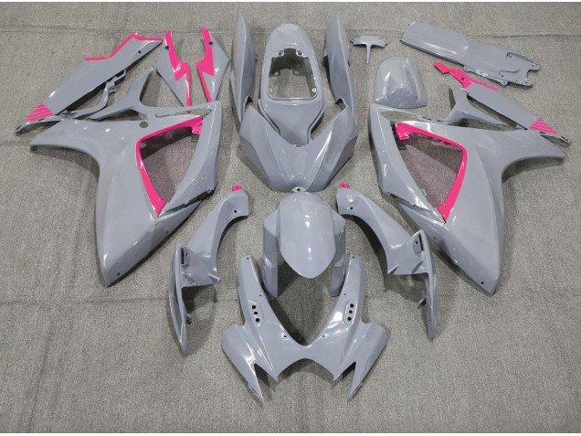 2006-2007 Nardo and Pink Trim Suzuki GSXR 600-750 Motorcycle Fairing UK 2006-2007 Nardo and Pink Trim Suzuki GSXR 600-750 Motorcycle Fairing UK