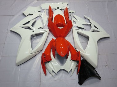 2006-2007 Orange and White Suzuki GSXR 600-750 Motorcycle Fairing UK