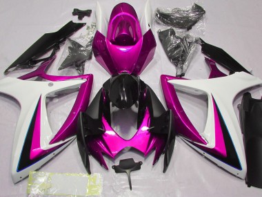 2006-2007 Pink & White Suzuki GSXR 600-750 Motorcycle Fairing UK
