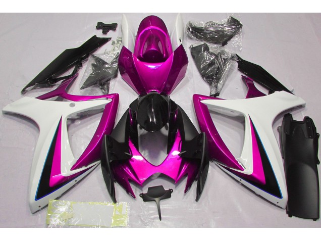 2006-2007 Pink & White Suzuki GSXR 600-750 Motorcycle Fairing UK 2006-2007 Pink & White Suzuki GSXR 600-750 Motorcycle Fairing UK
