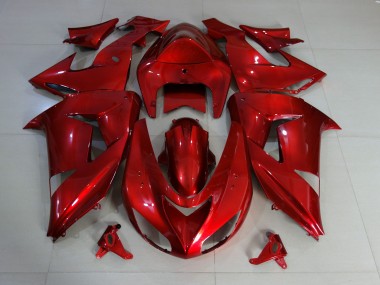 2006-2007 Red Deep Gloss Kawasaki ZX10R Motorcycle Fairing UK