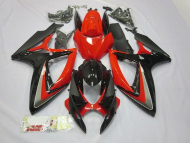 2006-2007 Red and Black Suzuki GSXR 600-750 Motorcycle Fairing UK