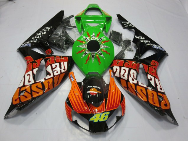 2006-2007 Rossi Lime Honda CBR1000RR Motorcycle Fairing UK 2006-2007 Rossi Lime Honda CBR1000RR Motorcycle Fairing UK