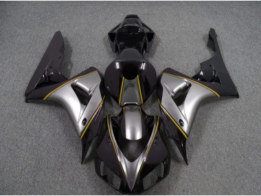 2006-2007 Silver with Yellow Pin Stripe Honda CBR1000RR Motorcycle Fairing UK