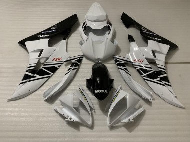 2006-2007 White Black Design Yamaha R6 Motorcycle Fairing UK