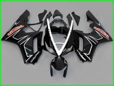2006-2008 Black Gloss with White Triumph Daytona 675 Motorcycle Fairing UK