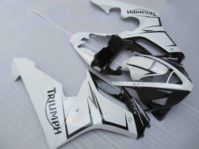 2006-2008 White Silver and Black Triumph Daytona 675 Motorcycle Fairing UK 2006-2008 White Silver and Black Triumph Daytona 675 Motorcycle Fairing UK