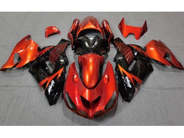 2006-2011 Burnt Orange Black Kawasaki ZX14R Motorcycle Fairing UK