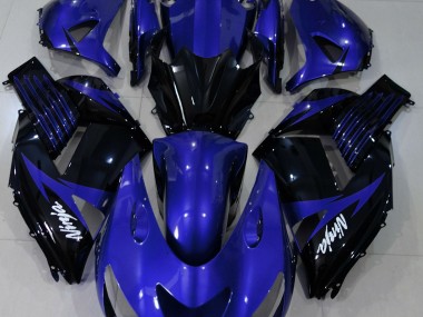 2006-2011 Gloss Blue and Black Kawasaki ZX14R Motorcycle Fairing UK