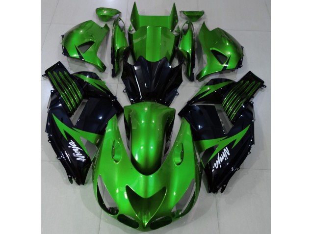 2006-2011 Gloss Green and Black Kawasaki ZX14R Motorcycle Fairing UK 2006-2011 Gloss Green and Black Kawasaki ZX14R Motorcycle Fairing UK