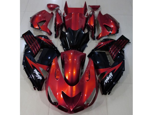 2006-2011 Gloss Red and Black Kawasaki ZX14R Motorcycle Fairing UK 2006-2011 Gloss Red and Black Kawasaki ZX14R Motorcycle Fairing UK