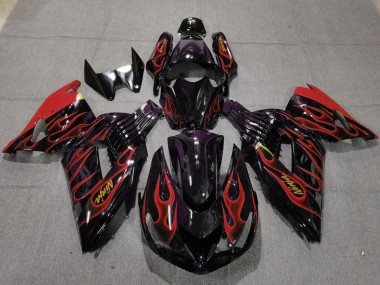 2006-2011 Red Flame Kawasaki ZX14R Motorcycle Fairing UK
