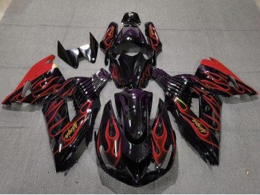 2006-2011 Red Flame Kawasaki ZX14R Motorcycle Fairing UK