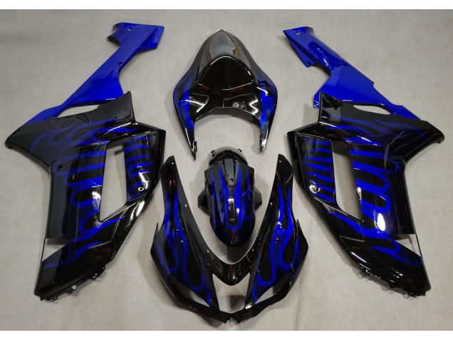 2007-2008 Blue Flame Kawasaki ZX6R Motorcycle Fairing UK 2007-2008 Blue Flame Kawasaki ZX6R Motorcycle Fairing UK