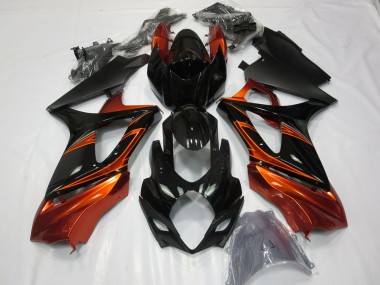 2007-2008 Burnt Orange and Black Suzuki GSXR 1000 Motorcycle Fairing UK