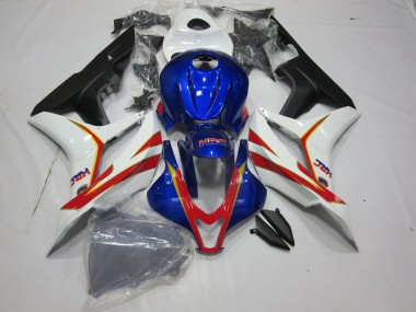 2007-2008 Deep Blue White and Red HRC Honda CBR600RR Motorcycle Fairing UK