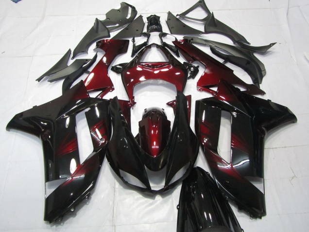 2007-2008 Deep Red Kawasaki ZX6R Motorcycle Fairing UK 2007-2008 Deep Red Kawasaki ZX6R Motorcycle Fairing UK