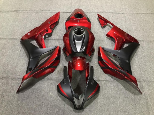 2007-2008 Deep Red and Matte Black Honda CBR600RR Motorcycle Fairing UK 2007-2008 Deep Red and Matte Black Honda CBR600RR Motorcycle Fairing UK