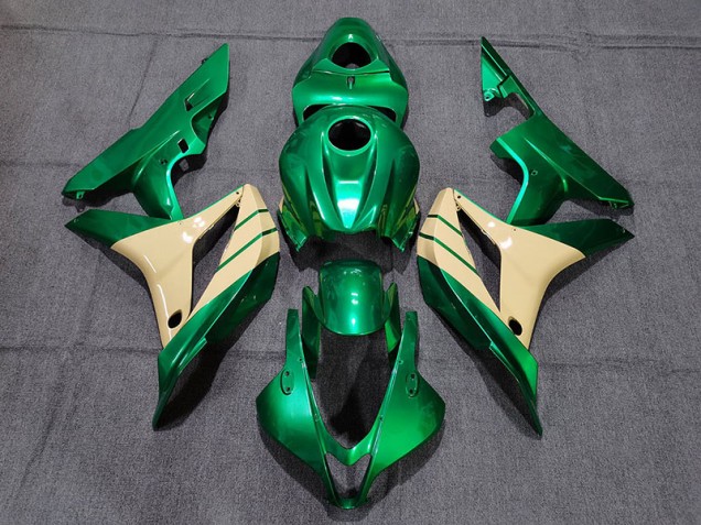 2007-2008 Emerald Green and Tan Honda CBR600RR Motorcycle Fairing UK 2007-2008 Emerald Green and Tan Honda CBR600RR Motorcycle Fairing UK