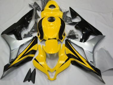 2007-2008 Gloss Yellow Silver and Black Honda CBR600RR Motorcycle Fairing UK