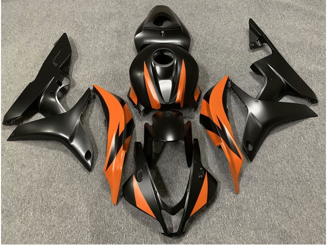 2007-2008 Matte Black & Orange Design Honda CBR600RR Motorcycle Fairing UK 2007-2008 Matte Black & Orange Design Honda CBR600RR Motorcycle Fairing UK