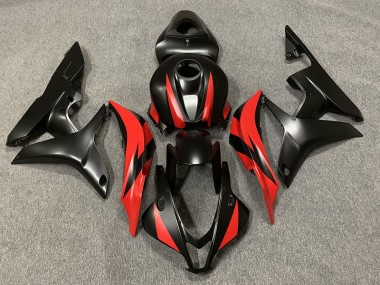 2007-2008 Matte Black and Red Honda CBR600RR Motorcycle Fairing UK
