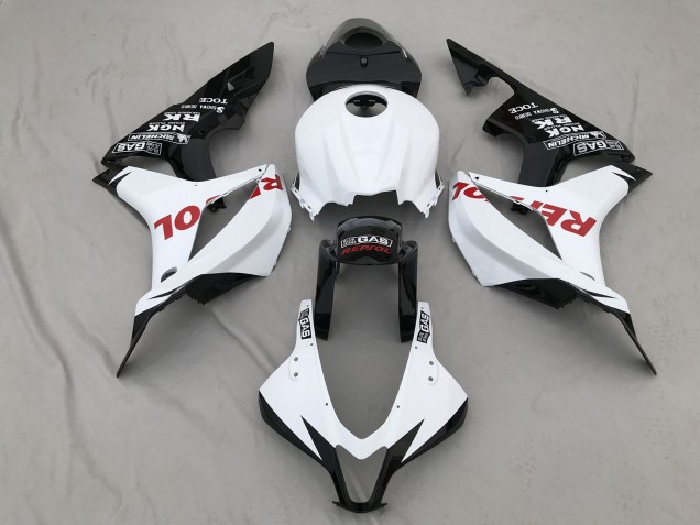 2007-2008 Matte White & Red Repsol Honda CBR600RR Motorcycle Fairing UK